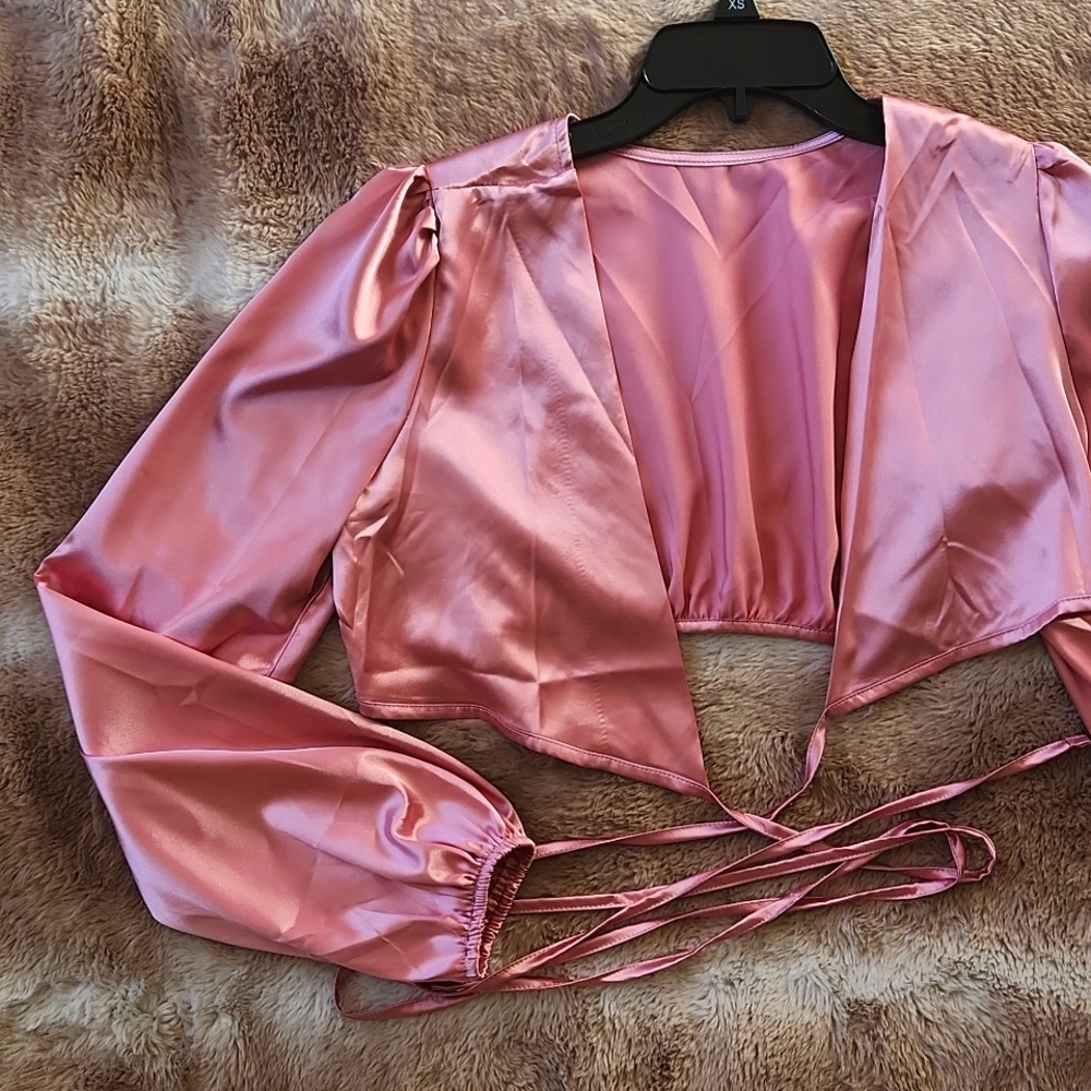 Pink Cross Body Crop Top